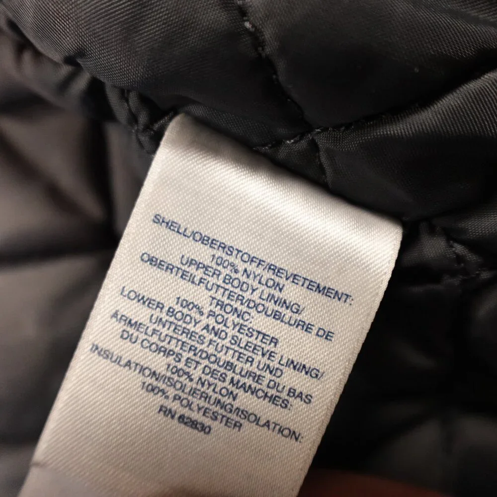 Lands’ End Squall‎ Hooded Insulated Jacket Boys Small Black Gray Winter